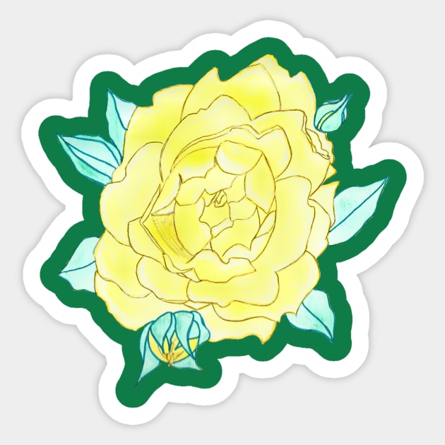 Neutral Rose Watercolor Sticker by okhismakingart_